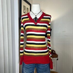 Y2k Striped Sweater